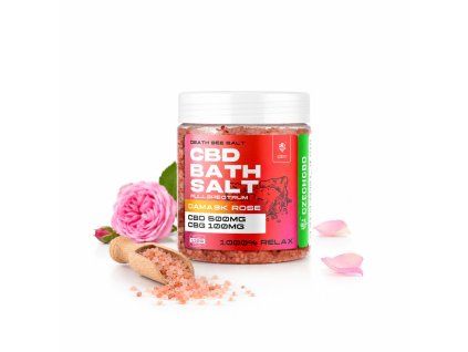 CBD Bath Salt damaskova ruze produktovka