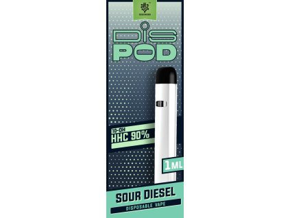 10 OH HHC disPOD Sour Diesel 1ml jednorázová e cigareta