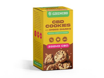 CBD Cookies Choco Chunks, 200 mg CBD czech-cbd.cz