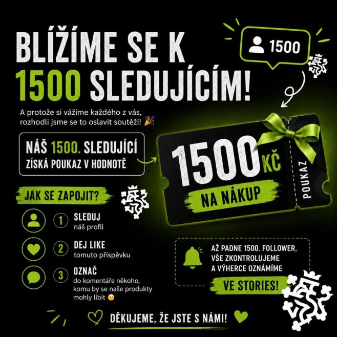 DALŠÍ RYCHLOSOUTĚŽ ❗️ BLÍŽÍME SE K 1500 SLEDUJÍCÍM na instagramu! 🚀 Náš IG je jak zombie. X-krát nás sejmou a my se...