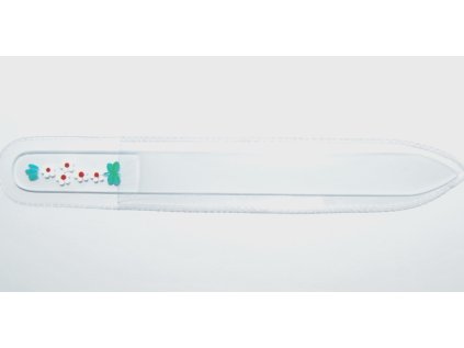 Glass nail files -White flower    double-sided