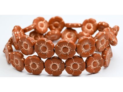 Flowers-5- 18mm - Pressed beads