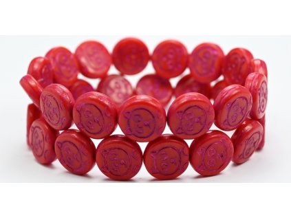 Cat face - 14mm - Pressed beads