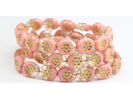 Flowers in oval 14x11mm - Pressed beads