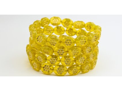 Flowers in oval 14x11mm - Pressed beads