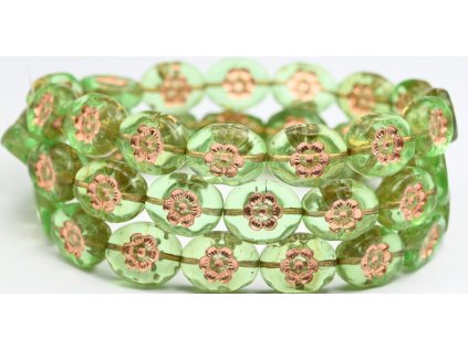 Flowers in oval 14x11mm - Pressed beads