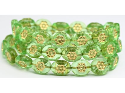 Flowers in oval 14x11mm - Pressed beads