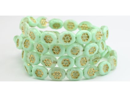 Flowers in oval 14x11mm - Pressed beads