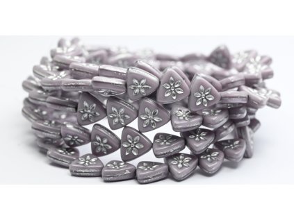 Flower on triangle 10mm - Pressed Beads