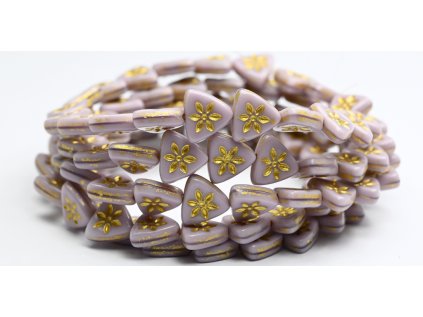 Flower on triangle 10mm - Pressed Beads