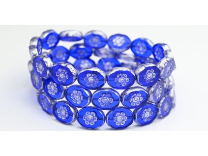 Table cut beads-Flowers in oval 14x11mm