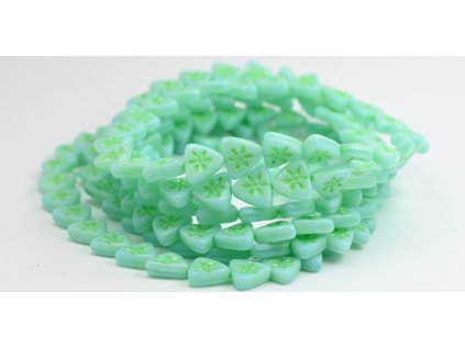 Flower on triangle 10mm - Pressed Beads