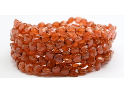 Pressed beads- Hearts 8mm