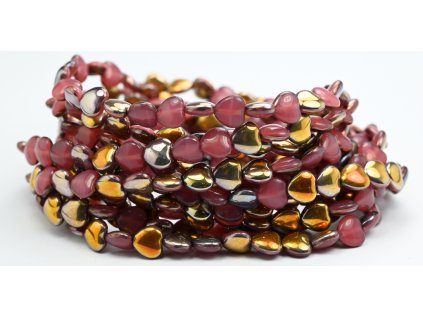 Pressed beads- Hearts 8mm