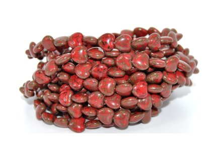 Pressed beads- Hearts 8mm