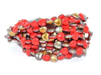 Pressed beads- Hearts 8mm