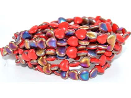 Pressed beads- Hearts 8mm