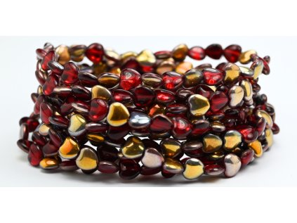 Pressed beads- Hearts 8mm