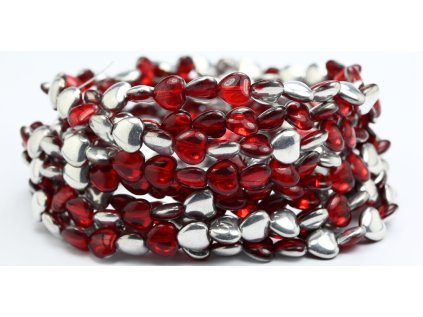 Pressed beads- Hearts 8mm