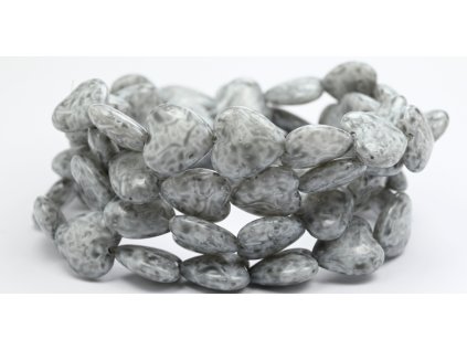 Pressed beads -Heards 16x15mm