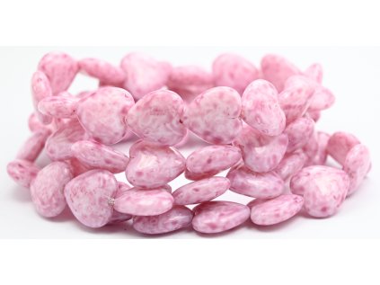 Pressed beads -Heards 16x15mm