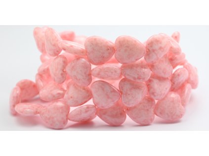 Pressed beads -Heards 16x15mm