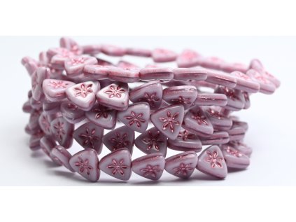 Flower on triangle 10mm - Pressed Beads