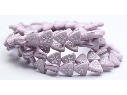 Flower on triangle 10mm - Pressed Beads