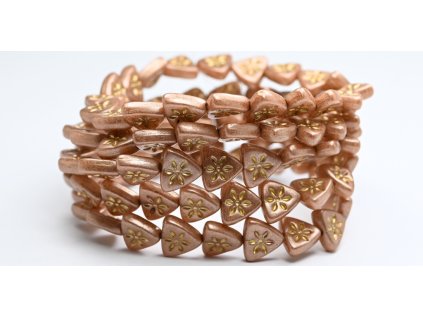 Flower on triangle 10mm - Pressed Beads