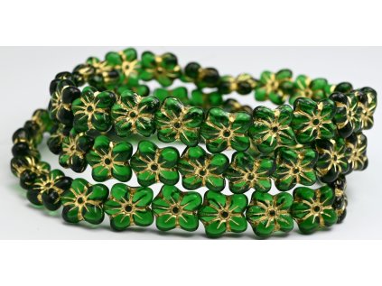 Flowers in oval 14x11mm - Pressed beads