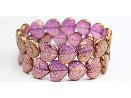 Hearts - 18x17mm - Pressed beads