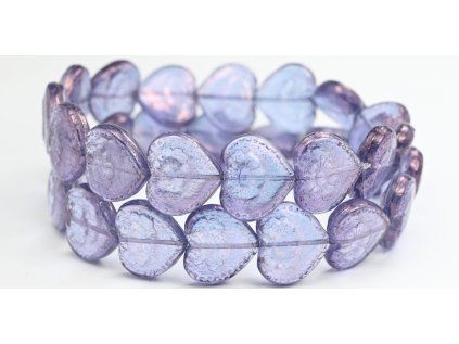 Hearts - 18x17mm - Pressed beads