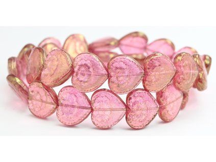 Hearts - 18x17mm - Pressed beads