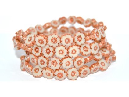 Hawaii flowers 10mm - Table cut beads