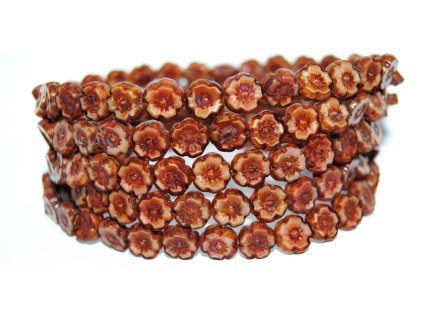 Hawaii flowers 10mm - Table cut beads