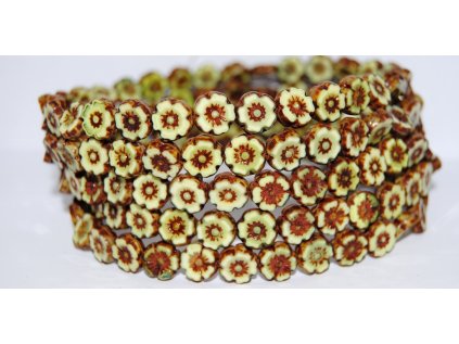 Hawaii flowers 10mm - Table cut beads