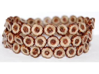 Hawaii flowers 11mm - Table cut beads