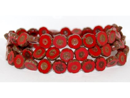 Hawaii flowers 11mm - Table cut beads