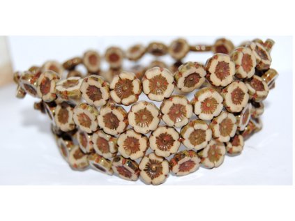 Hawaii flowers 12mm - Table cut beads