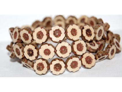 Hawaii flowers 12mm - Table cut beads