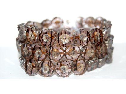 Hawaii flowers 12mm - Table cut beads