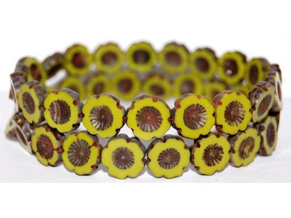 Hawaii flowers 14mm - Table cut beads