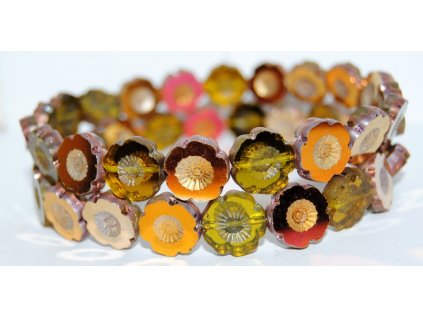 Hawaii flowers 14mm - Table cut beads
