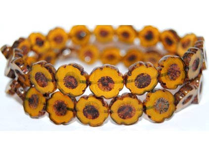Hawaii flowers 14mm - Table cut beads