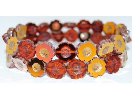 Hawaii flowers 14mm - Table cut beads