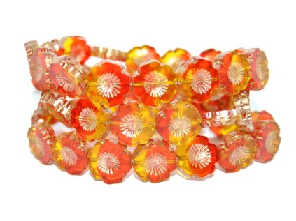 Hawaii flowers 14mm - Table cut beads