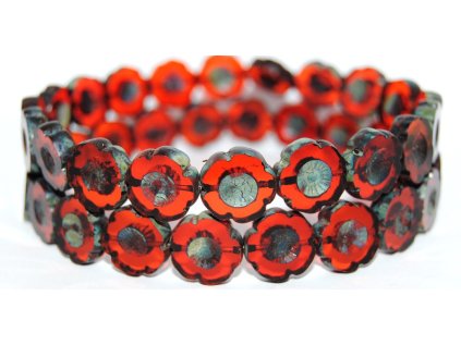 Hawaii flowers 14mm - Table cut beads