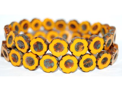 Hawaii flowers 14mm - Table cut beads