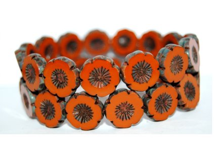 Hawaii flowers 16mm - Table cut beads
