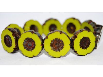Hawaii flowers 22mm - Table cut beads